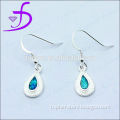 silver fashion jewelry-opal earring fish hook
